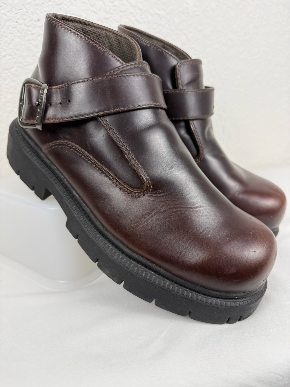 Sketchers | Brown Leather Chunky Platform Shoes | Men's 9 | Y2K Gorpcore